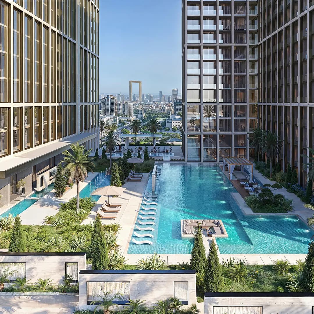 Golf-facing residential development in Dubai
